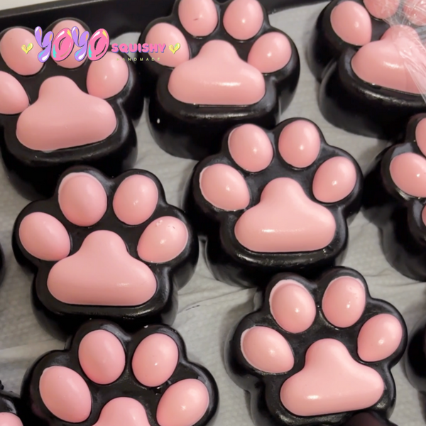 250g Black Medium Size Cat Paw Taba Squishy Toy